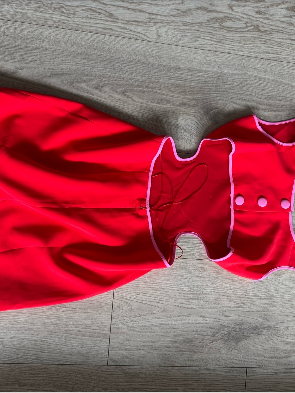 Amanda Uprichard Red Mini Dress with Contrast Trim - Picture 4 of 4